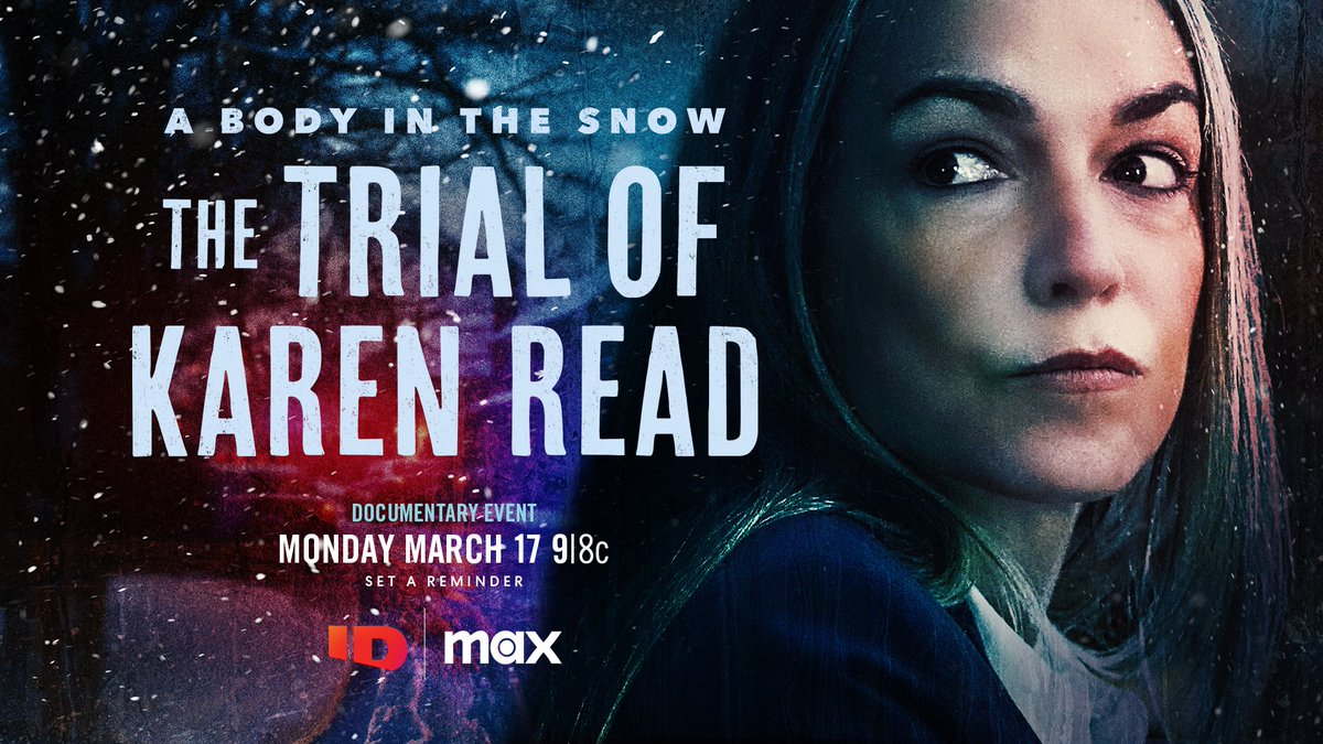 unsolvedprodns's tweet photo. The three-day event begins tonight. Who killed John O'Keefe?

Watch A BODY IN THE SNOW: THE TRIAL OF KAREN READ, available on @DiscoveryID and @StreamOnMax. https://t.co/fTA6S3psyu