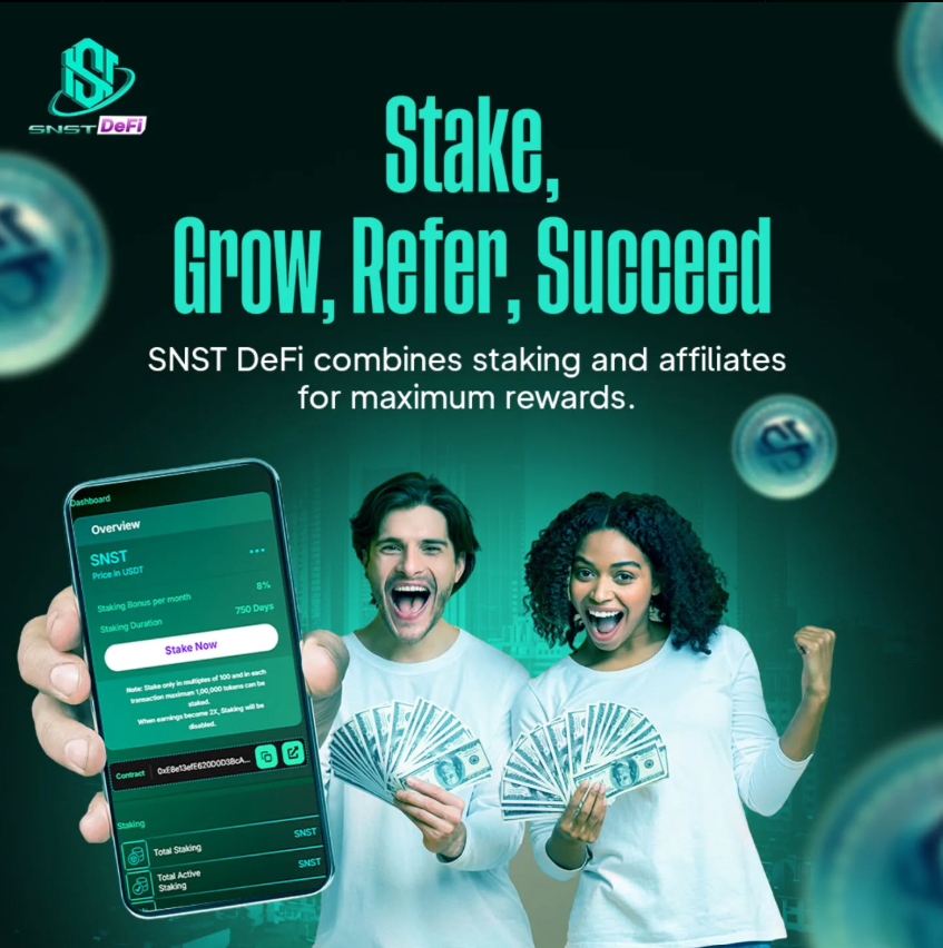 💥 Stake, Grow, Refer, Succeed! 💥
Maximize your rewards with SNST DeFi! Seamlessly combine staking and affiliate power for next-level growth. Don’t miss your chance to elevate your financial journey—start staking, referring, and achieving with SNST now!

snst.finance