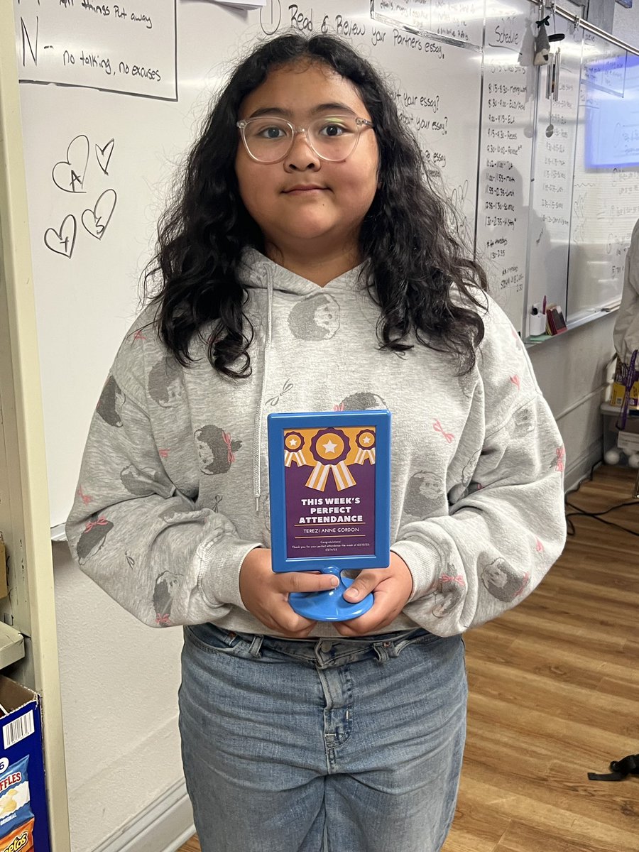 This 6th grade scholar had Perfect Attendance this week and is being recognized for being here EVERY day!
#weirinittowin