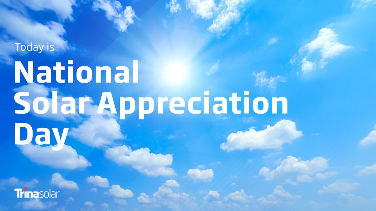 TrinaSolarUS's tweet image. ☀️ Happy National Solar Appreciation Day! Today, we celebrate the #EPCs, developers, and installers who power the solar industry, turning innovation into reality and driving the transition to a cleaner future. Your expertise and dedication make renewable energy more accessible…