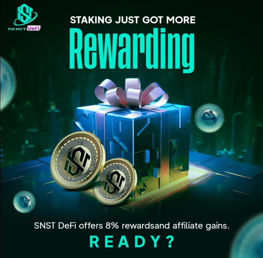 Double Bonanza Alert! Stake 15,000 SNST and enjoy up to 8% rewards along with a 4N5D ALMTY tour. Offer valid until 31st October 2024. SNST DeFi brings you the ultimate staking and reward experience. Are you ready?
snst.finance
 linktr.ee/SmoothSNST