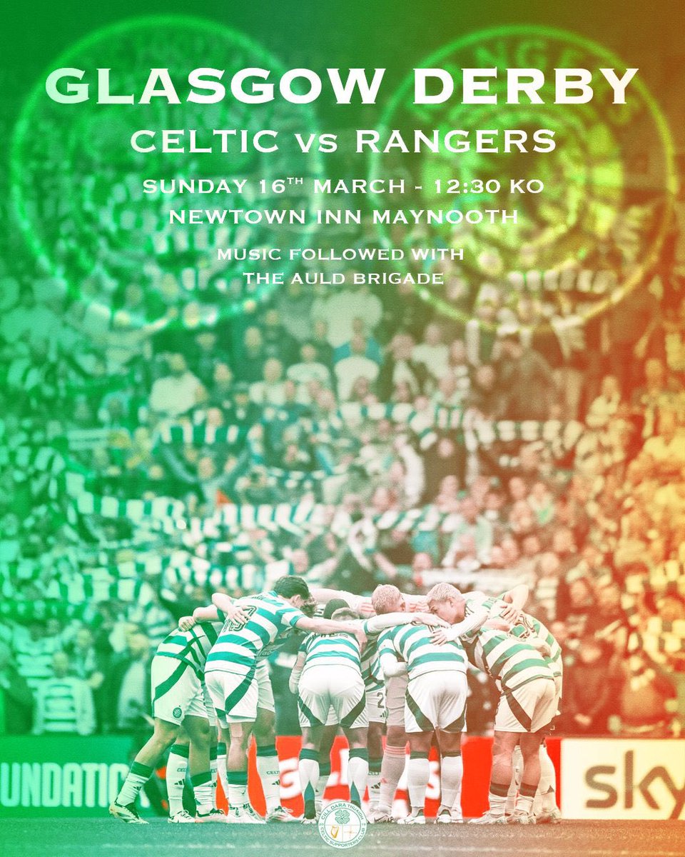 Not long now till we face the foe.
If you’re not over in Glasgow for it pop in to us in the Newtown Inn Maynooth. Auld Brigade on after. HH 🍀