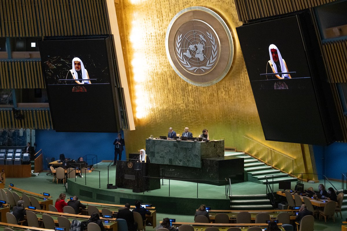 MWLOrg_en's tweet image. At the official invitation of the President of the United Nations General Assembly to deliver a keynote address:

His Excellency Sheikh Dr. #MohammedAlissa @MhmdAlissa, the Secretary-General of the #MuslimWorldLeague and Chairman of the Organization of Muslim Scholars, arrived