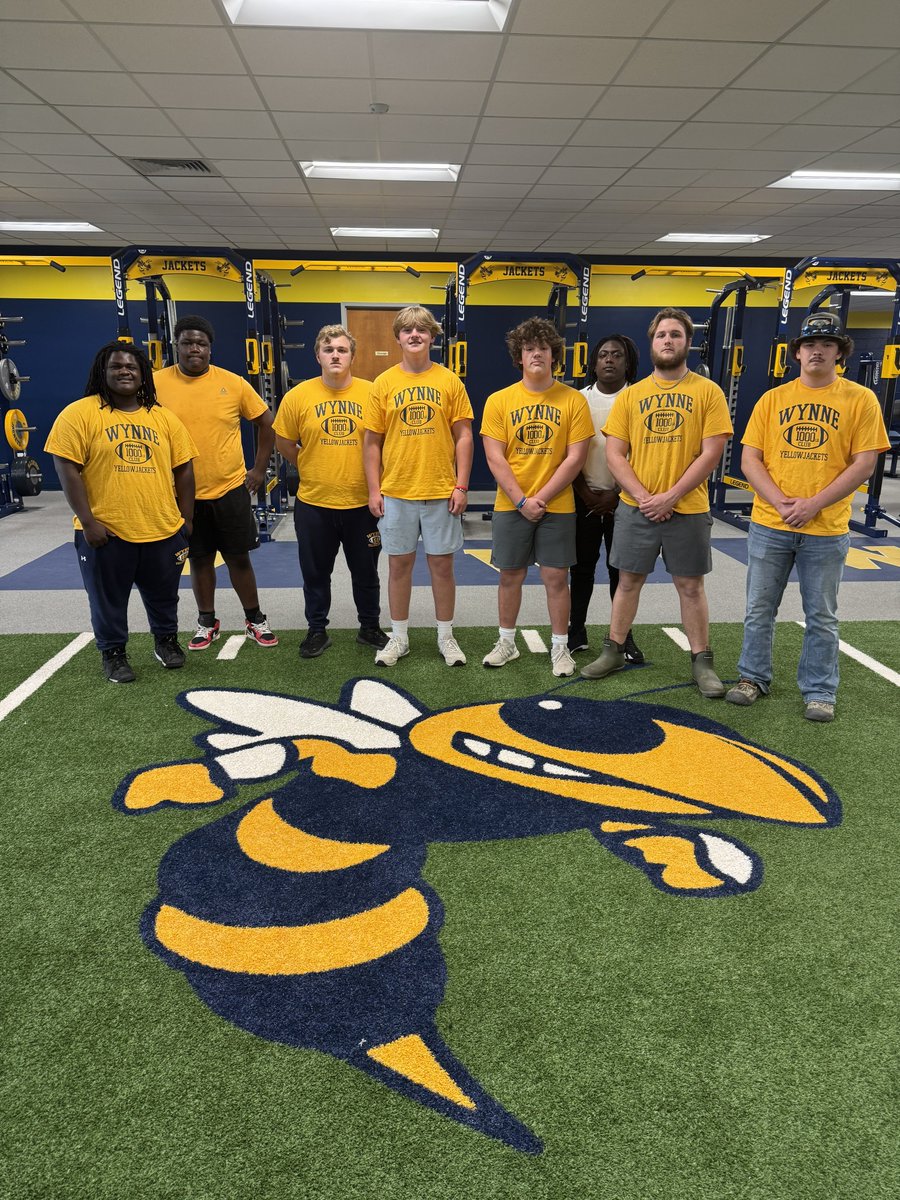 🗣️🗣️🗣️‼️1,000 LB CLUB‼️Updated
Where membership is earned not given.  Another great week of maxes for the Wynne Yellowjackets with more guys showing improvement.  Lets welcome the newest members into the 1,000 LB CLUB‼️