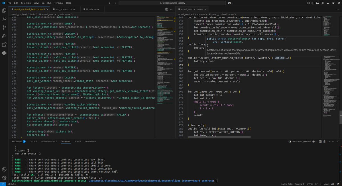 web3Bard101's tweet photo. Day 22 of #100DaysOfDevelopingOnSui π§π
Still on tests, It's getting harder than expected. Tried my best, but could not successful test today on the functions I tested. I go again tomorrow! πͺ
Making progress! π
#Sui #Move #SuiMovers #100DaysOfMove https://t.co/MifMM2xNoK