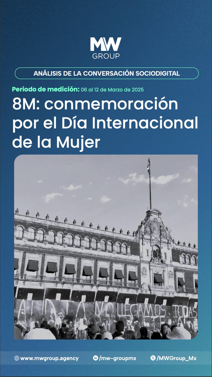 MWGroup_Mx's tweet photo. 📲🔥 ¿De qué se habló en redes sociales en los últimos días? En #MWGroup analizamos la conversación digital y el #8M, los crematorios clandestinos y los #aranceles fueron los temas que dominaron del 6 al 12 de marzo. Te contamos lo más relevante. 🧵👇 https://t.co/JbKh0xap8j