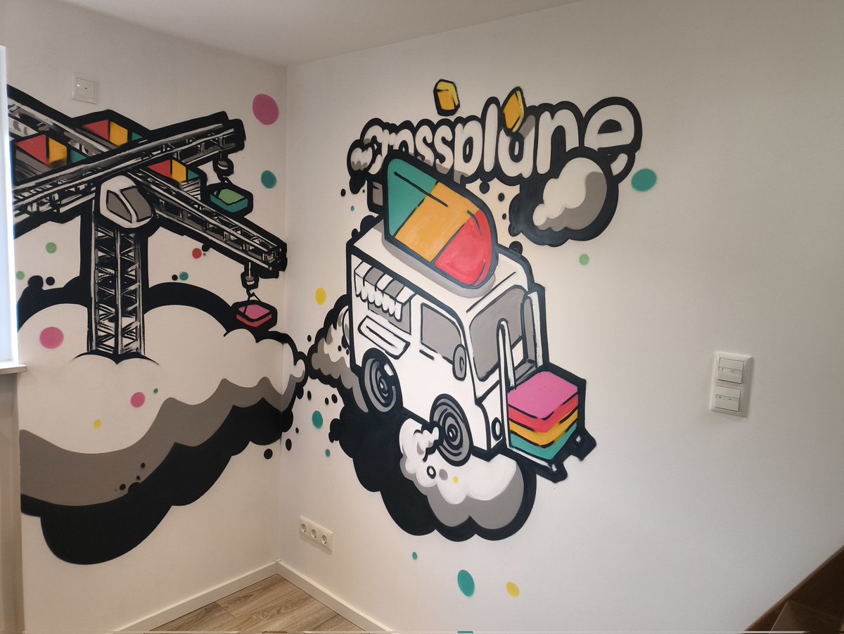 my new graffiti backdrop! Since 2021, I’ve been in the #crossplane community, working daily on improving the developer experience for #crossplane at #upbound. Now, my workspace finally reflects that passion!

<a href="/upbound_io/">upbound</a> <a href="/crossplane_io/">crossplane</a> #controlplane #graffiti #homeoffice
