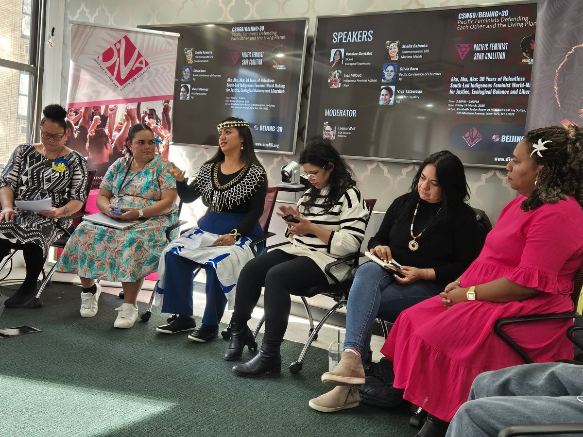 PacWPSMediators's tweet photo. 31 years since the adoption of the #PacificPlatformforAction #PacificIsland women persist for #decolonization #selfdetermination #demilitarization &amp; #nuclearjustice ! Some of the key messages from #CSW69 event convened by @diva4equality ! @lotupasifika @pangmedia https://t.co/NqxGuUz3o0