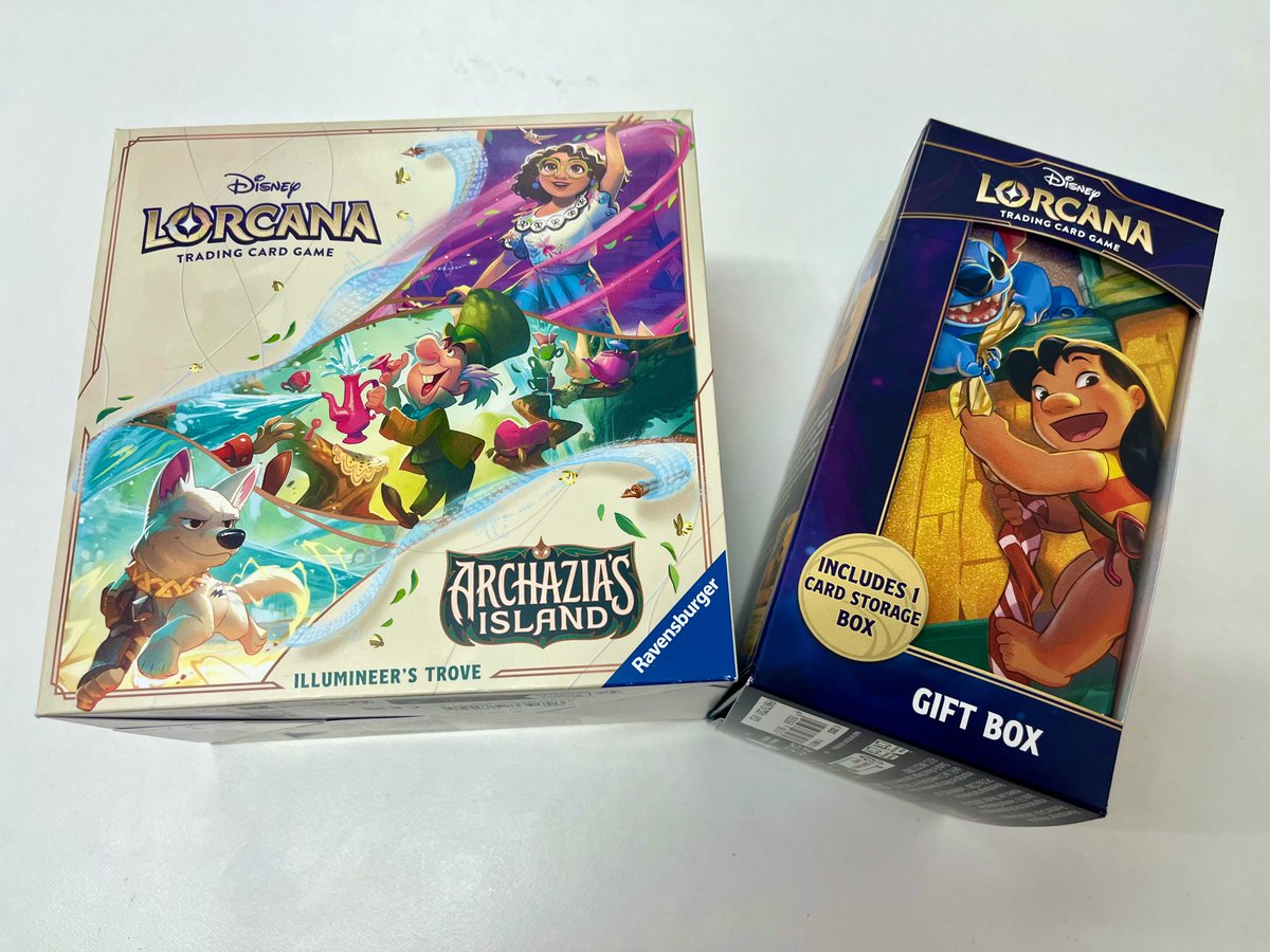 Abrí 1 Illumineer's Trove y 1 Lilo Gift Set de Lorcana y salieron cartas muy interesantes 😊