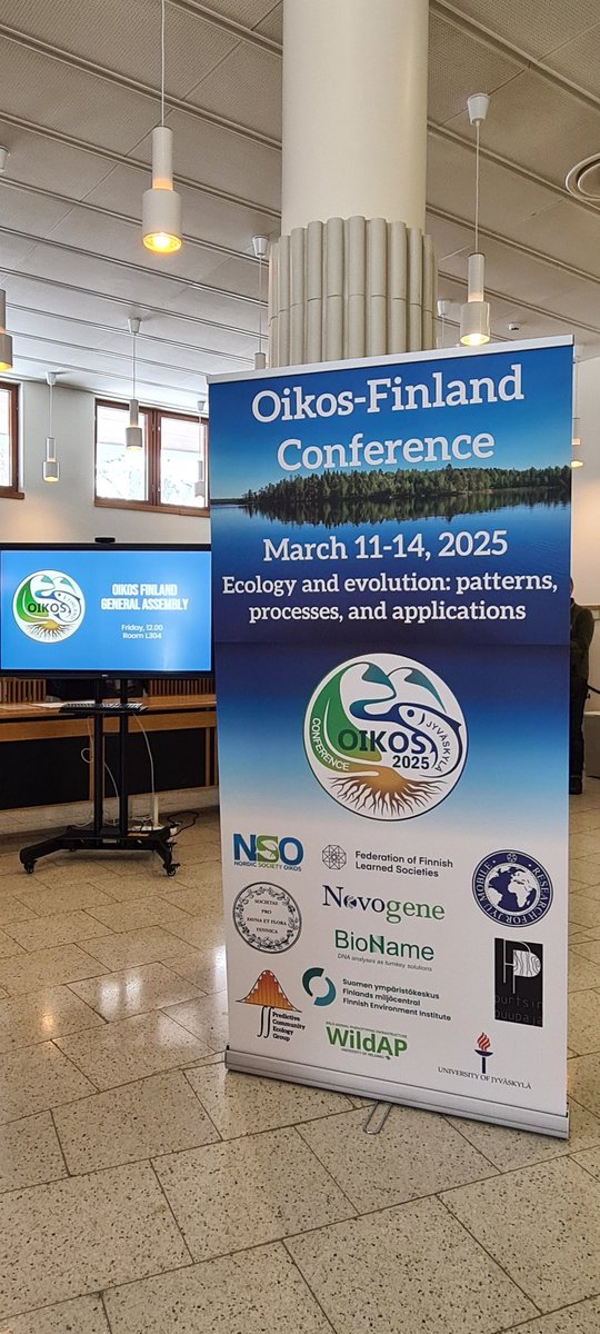 LauraCastanedaG's tweet photo. First time attending the Oikos International Conference! 🎉 
Proud to present my first article as a poster and meet incredible people like Mathew Leibold and Otso Ovaskainen.
Grateful for the opportunity to learn, connect, and grow in this amazing community!
#OIKOSFin2025 https://t.co/Gz17wsyxud