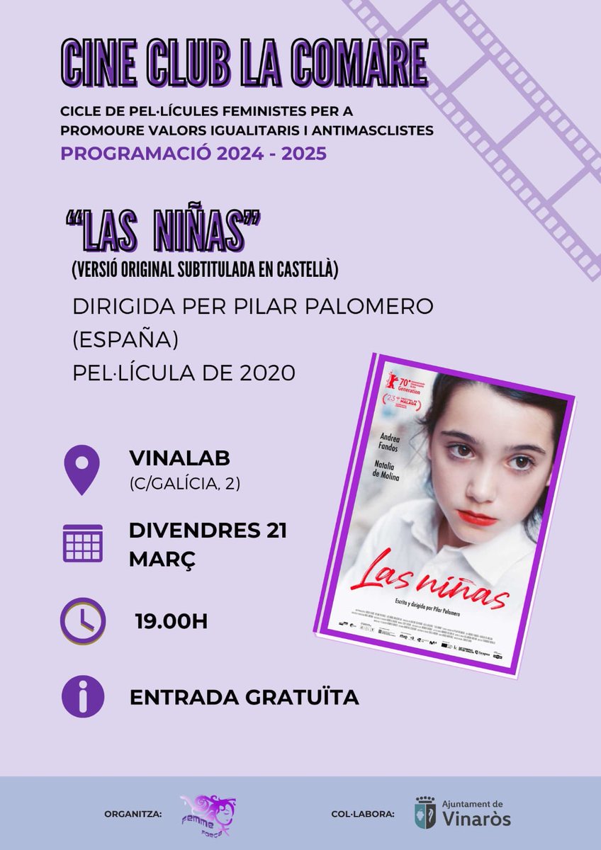 Cine el viernes 21 de marzo a las 19h en VINALAB (C/Galícia 2)