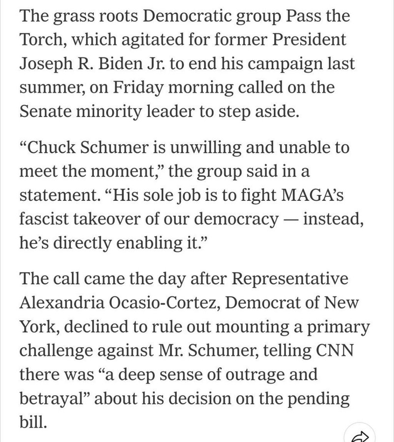 Our call for Schumer to resign in the NYTimes