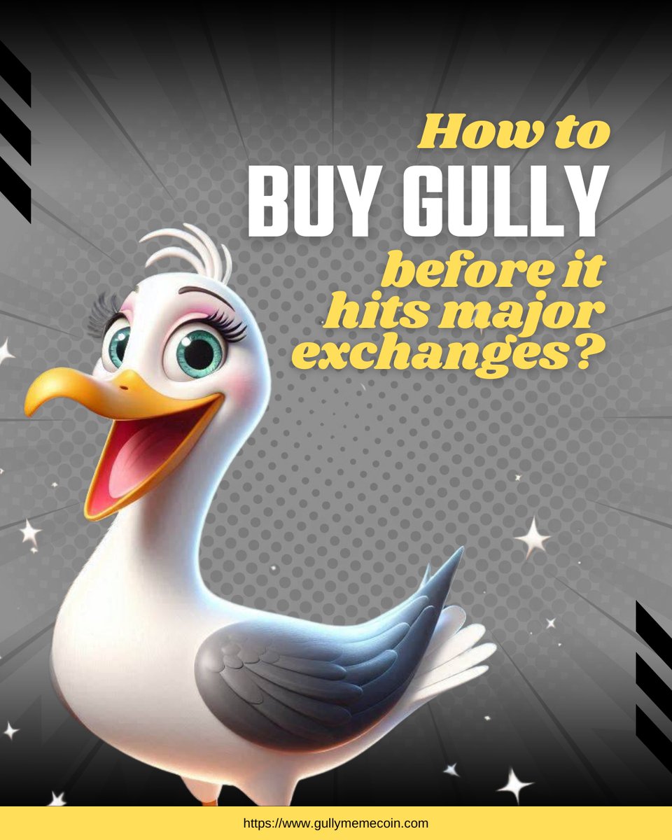 sofia_seagull's tweet photo. Are you looking to get your hands on Gully before it goes mainstream on major exchanges? Here’s how you can grab this rising memecoin early!

The key is to get involved in the presale or the initial phases of trading when it’s still under the radar. Often, projects like Gully will offer early access through decentralized exchanges (DEXs) or exclusive presale platforms. To do this, ensure you have a wallet ready that supports the coin, and if required, participate in whitelist events or airdrops for a chance to get in first.

Timing is everything with memecoins. Early adoption could mean you're one of the lucky ones who picks up tokens at a low price, before the frenzy hits. Once it’s listed on larger exchanges, prices might soar, and you might regret missing out. So, don’t wait, take action now and position yourself early in the Gully journey!

#GullyCoin #Memecoin #CryptoPresale #EarlyAdoption