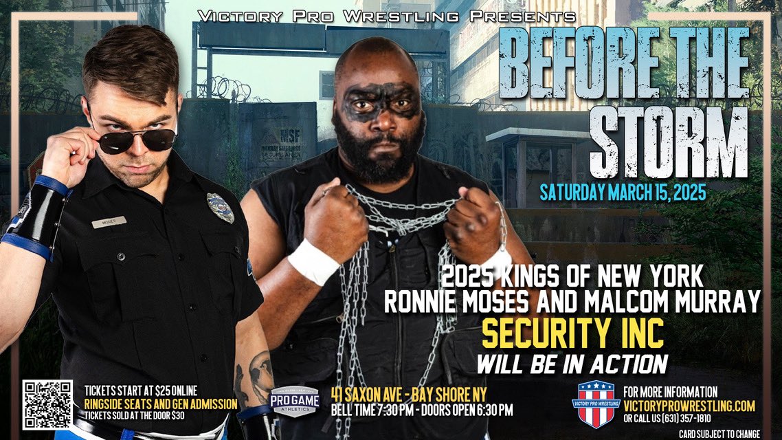 Security Inc. (@securityincpro) on Twitter photo Tomorrow night <a href="/VPW_Wrestling/">Victory Pro Wrestling, Inc</a> #BeforeTheStorm 🌪️, we will address our kingdom…
All Hail Security Inc. 🚨👑
victoryprowrestling.com/security-inc-t… Tomorrow night <a href="/VPW_Wrestling/">Victory Pro Wrestling, Inc</a> #BeforeTheStorm 🌪️, we will address our kingdom…
All Hail Security Inc. 🚨👑
victoryprowrestling.com/security-inc-t…