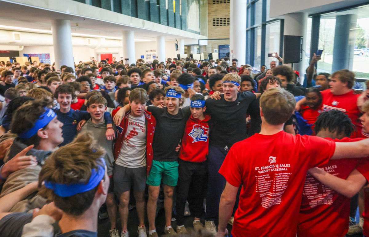 Mark Monroe (@monroeblade) on Twitter photo A state send-off rally was held for the St. Francis basketball team today. <a href="/SFSAthletics/">St. Francis de Sales Athletics</a> play in the state semifinal on Sunday. More than 400 Final Four t-shirts have been sold. “The school has a buzz for sure. We are extremely grateful for all the support that we are getting.” A state send-off rally was held for the St. Francis basketball team today. <a href="/SFSAthletics/">St. Francis de Sales Athletics</a> play in the state semifinal on Sunday. More than 400 Final Four t-shirts have been sold. “The school has a buzz for sure. We are extremely grateful for all the support that we are getting.”