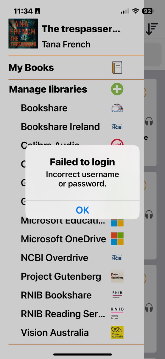 Think_tall's tweet image. @yourdolphin @RNIBLibrary what am I doing wrong? I haven’t logged out since last successfully using it… this happens quite frequently these days 🤷‍♀️ #pleasehelp #easyreader