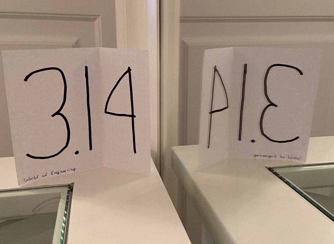 3.14, the two-decimal-place value of pi (π), 
also represents the date March 14, which is Albert Einstein's birthday.