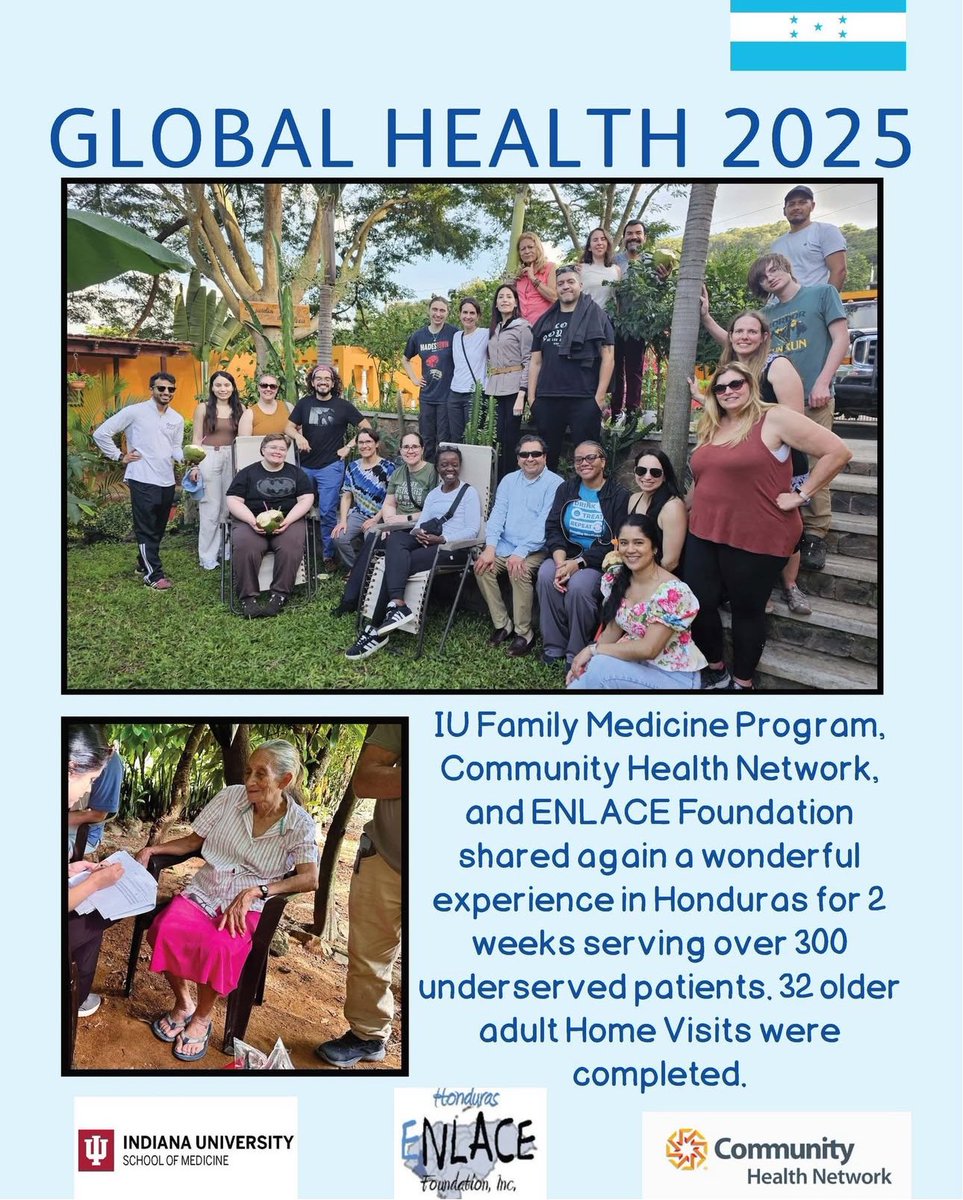 LARF (@iu_larf) on Twitter photo 🔴Residents from <a href="/IUMedSchool/">IU School of Medicine</a> returned from a teaching experience in Honduras, where they were able to support underserved patients in the region. 🌎
Global health partnerships are an integral <a href="/IUGlobalHealth/">IU Global Health Equity</a>
Congratulations to all 👏🏽 🔴Residents from <a href="/IUMedSchool/">IU School of Medicine</a> returned from a teaching experience in Honduras, where they were able to support underserved patients in the region. 🌎
Global health partnerships are an integral <a href="/IUGlobalHealth/">IU Global Health Equity</a>
Congratulations to all 👏🏽