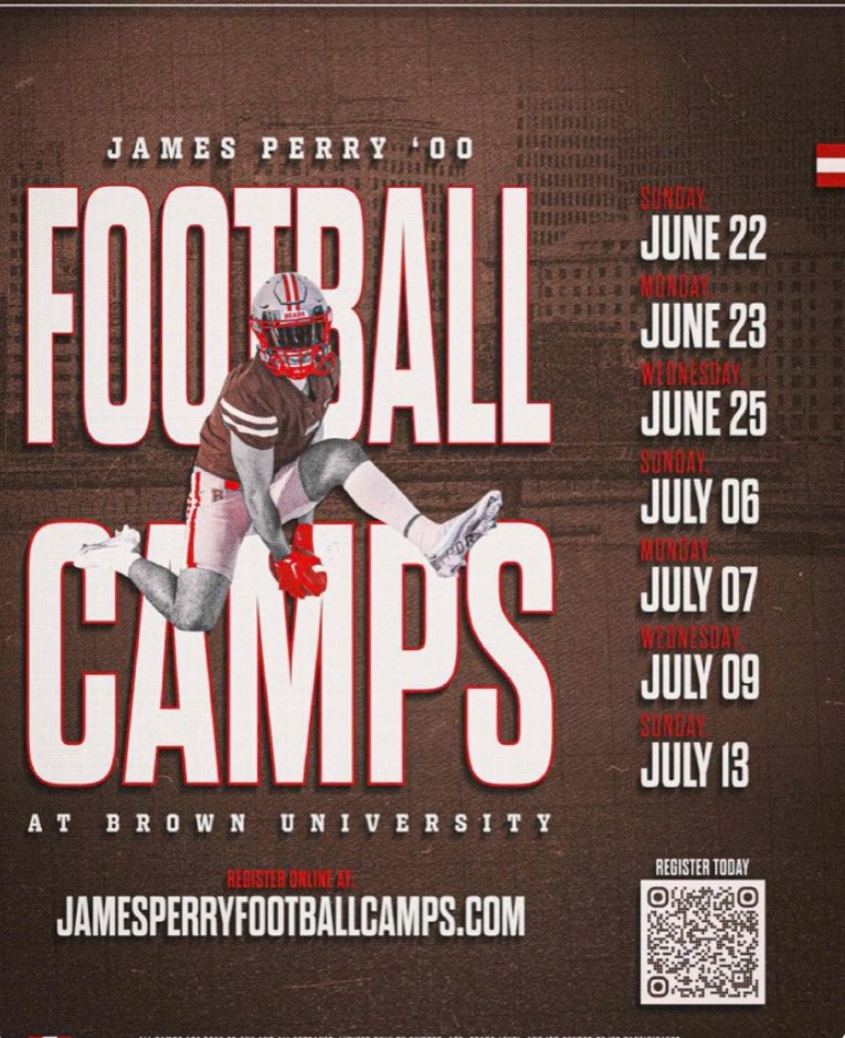 Thank you Evan Siegel for the camp invite! <a href="/BrownU_Football/">Brown Bears Football</a>