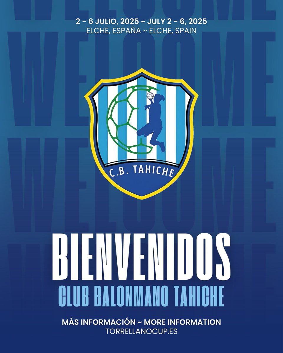 🇪🇸 𝘾𝙇𝙐𝘽 𝘽𝘼𝙇𝙊𝙉𝙈𝘼𝙉𝙊 𝙏𝘼𝙃𝙄𝘾𝙃𝙀 de Canarias confirma su asistencia a la XXXVI edición.

👥 Fem Sub-14
👥 Masc Sub-14
👥 Masc Sub-12

🇪🇸 𝘾𝙇𝙐𝘽 𝘽𝘼𝙇𝙊𝙉𝙈𝘼𝙉𝙊 𝙏𝘼𝙃𝙄𝘾𝙃𝙀 from Canarias confirms its attendance at the XXXVI edition.