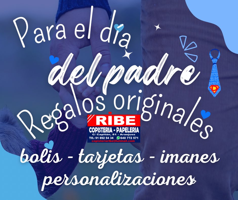 RIBEcopi's tweet image. Preparados para el #diadelpadre2025.
#RIBE #copisteria #papeleria #aranjuez