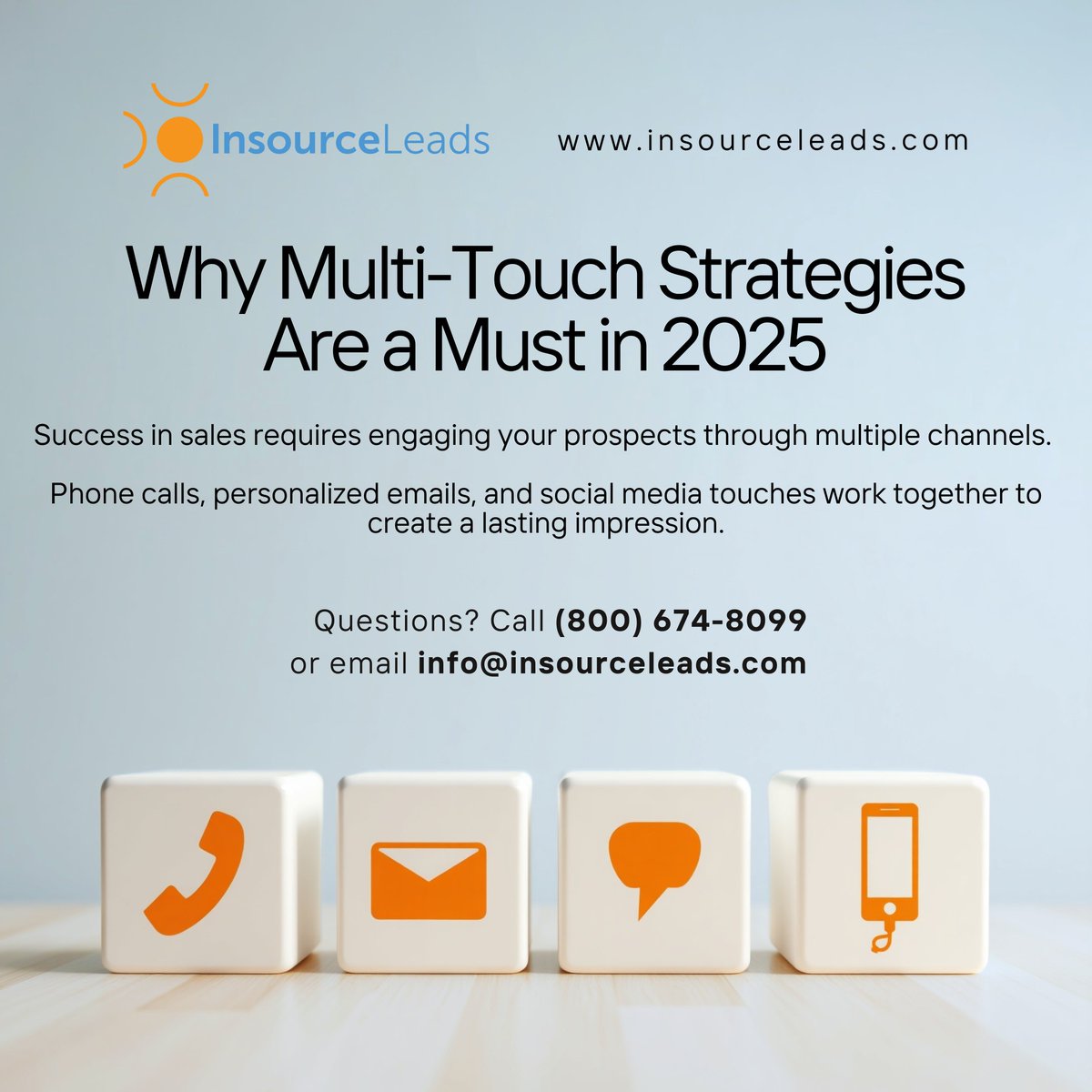 InsourceLeads's tweet image. Discover how we build multi-touch strategies that convert. #InsourceLeads #MultiTouch #SalesPipeline #LeadGeneration