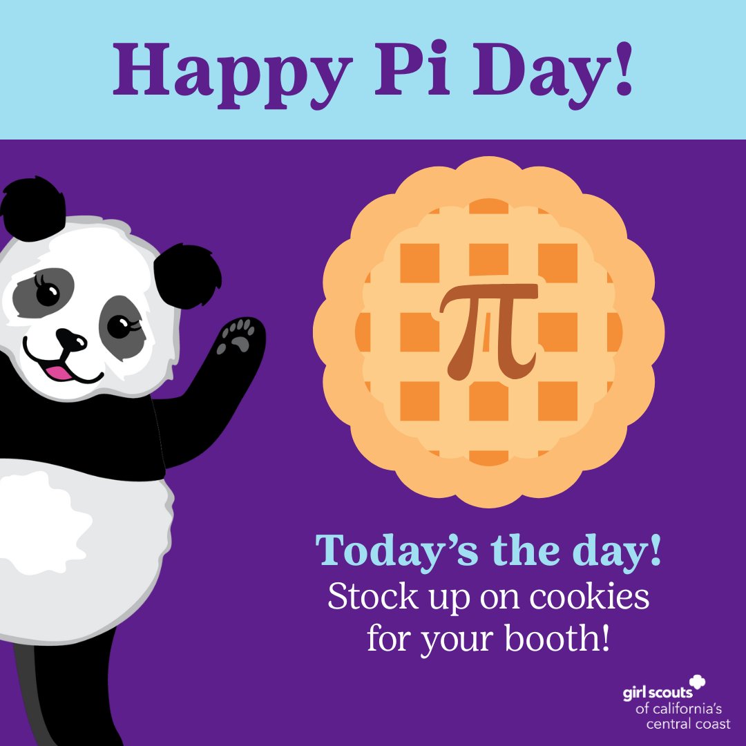 🚨 The wait is over—Pi Day is here! 🚨  

Pi may go on forever, but cookies won’t! 🍪 Stop by a Cookie Jar near you and stock up before they disappear. Don’t miss your chance to grab your favorites!  

#PiDay #CookieCountdown #GSCCC
