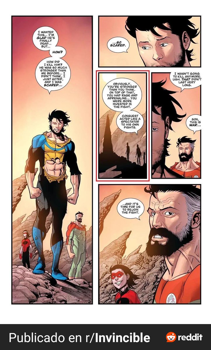 gmlgloera's tweet photo. @imkike02 @CartoonsOTMoon Hay una parte del cómic después de que Mark vence a un viltrumita y Nolan dice que es por qué el estaba enojado y lleno de adrenalina , no dice que no la tengan los demás, pero que Mark estaba esforzándose más en sobrevivir https://t.co/ZJXSshcvwq