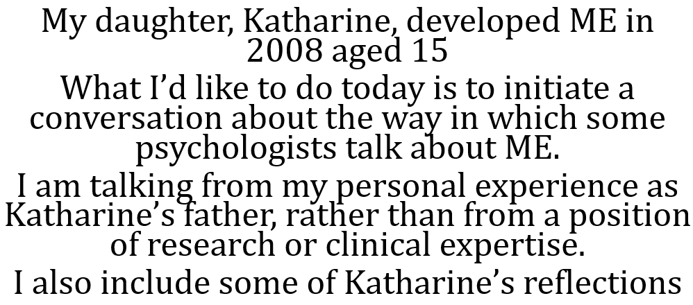<a href="/RikCheston/">Richard Cheston</a> <a href="/kacheston/">Katharine Cheston</a> 2/
"Shame, Psychology and ME" by Richard and Katharine Cheston

#MyalgicEncephalomyelitis #PwME