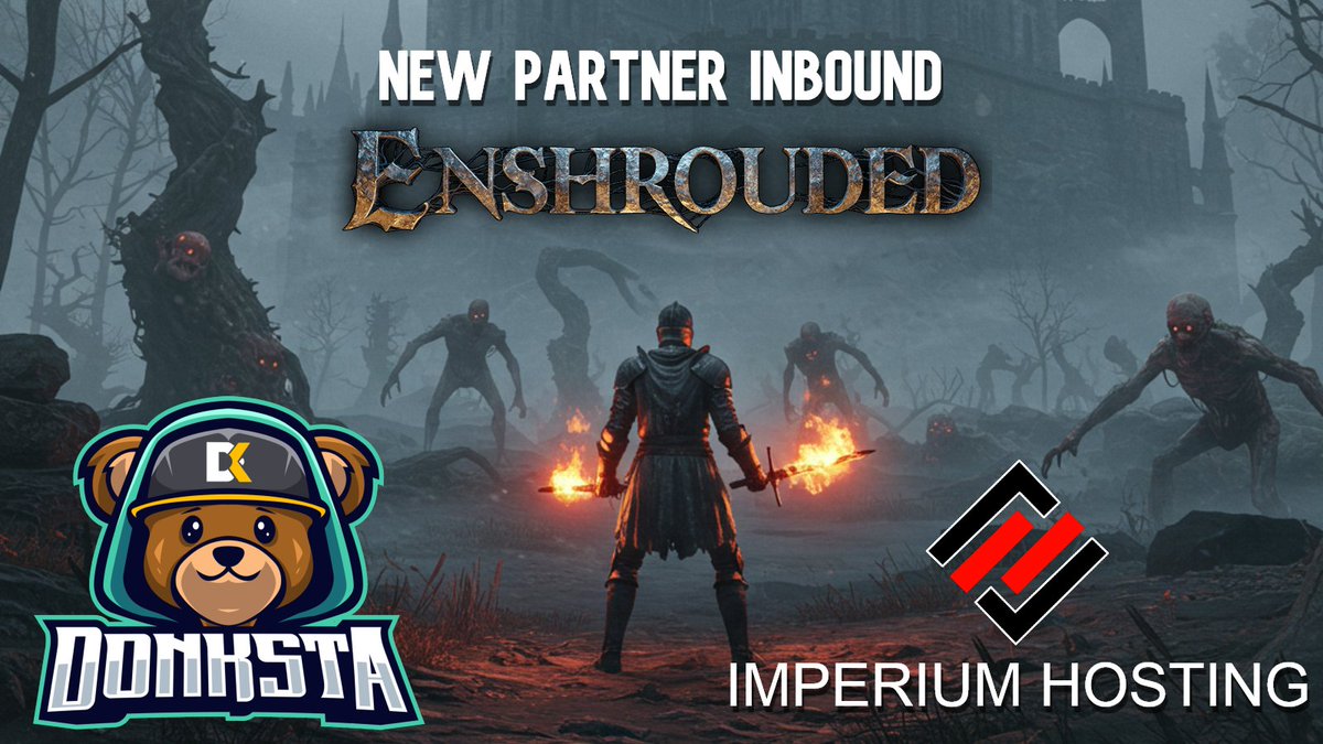 Imperium Hosting is proud to announce our newest partner!  Everybody welcome <a href="/DonkstaTV/">Donksta</a> to the family!  Donksta is a survival game streamer and is currently maining Enshrouded.  Make sure you pop in and give this man some major love!  Stream link in comments.