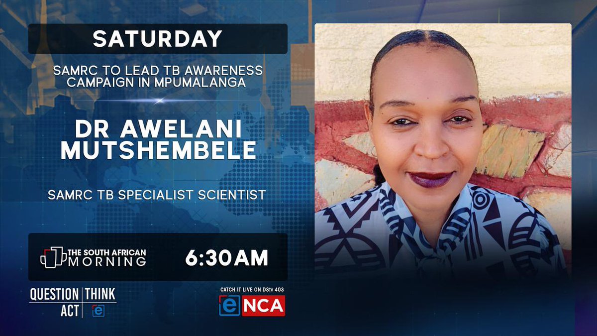 OWSD SA National Chapter Exco member Dr Mutshembele addresses the ongoing efforts to combat tuberculosis (TB), highlighting its impact, challenges, and advancements in research and public health interventions. Join us at tomorrow morning at 6h30 am. #TBAwareness #womeninstem