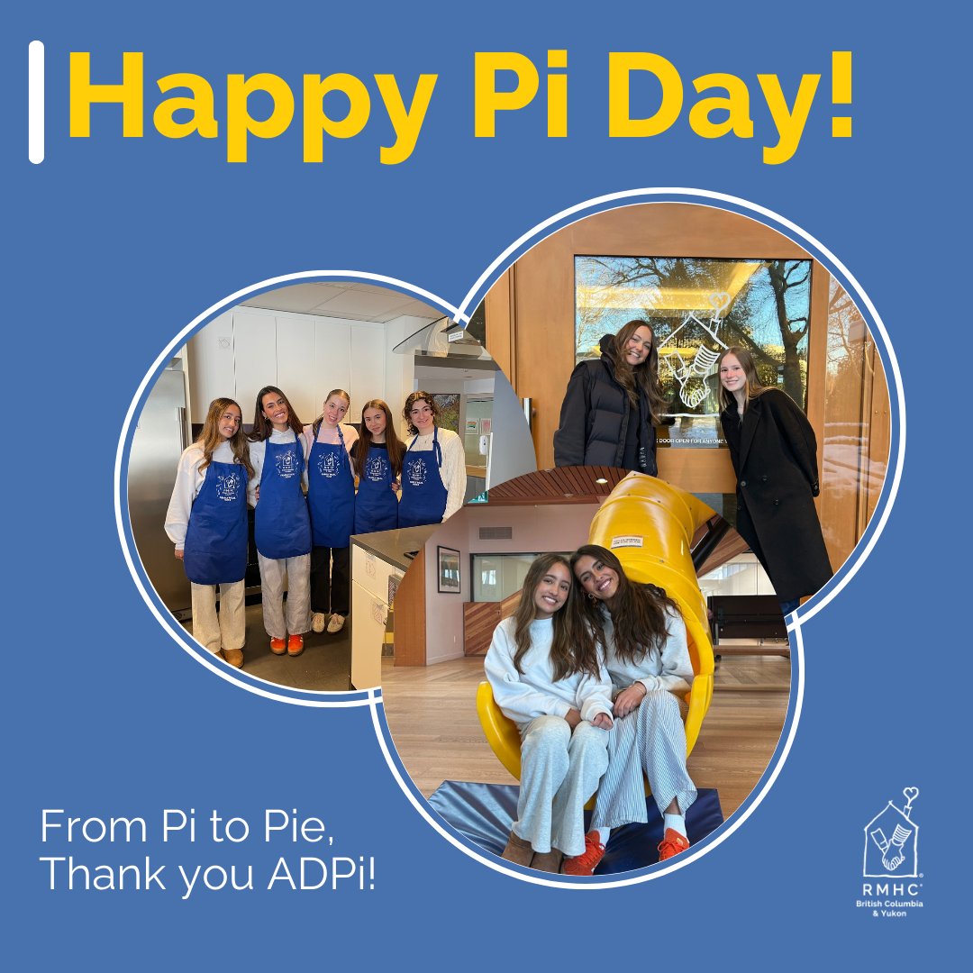 rmhbcy's tweet image. 🥧 Happy Pi Day! 🥧

Today, we&apos;re celebrating 3.14 and the sweet support of @ADPUBC! 💙

From baking to fundraising, their kindness brings warmth to us. 🍪❤️

Join ADPi’s Diamond Ball — a softball tournament supporting us! 💎 bit.ly/427mSDZ

#PiDay #AlphaDeltaPi #RMHBCY