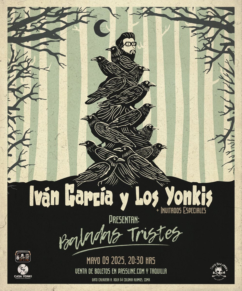 Iván García y Los Yonkis vuelven a la carretera con la presentación de su 9no. material discográfico: «Baladas Tristes».

La presentación oficial del disco será el próximo 9 de mayo, con un concierto único y con invitados especiales en el <a href="/GatoCalaveraFA/">GatoCalaveraForo</a> de #CDMX, aunque