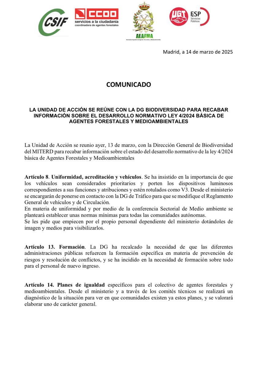 FORESTALES de CCOO tweet media