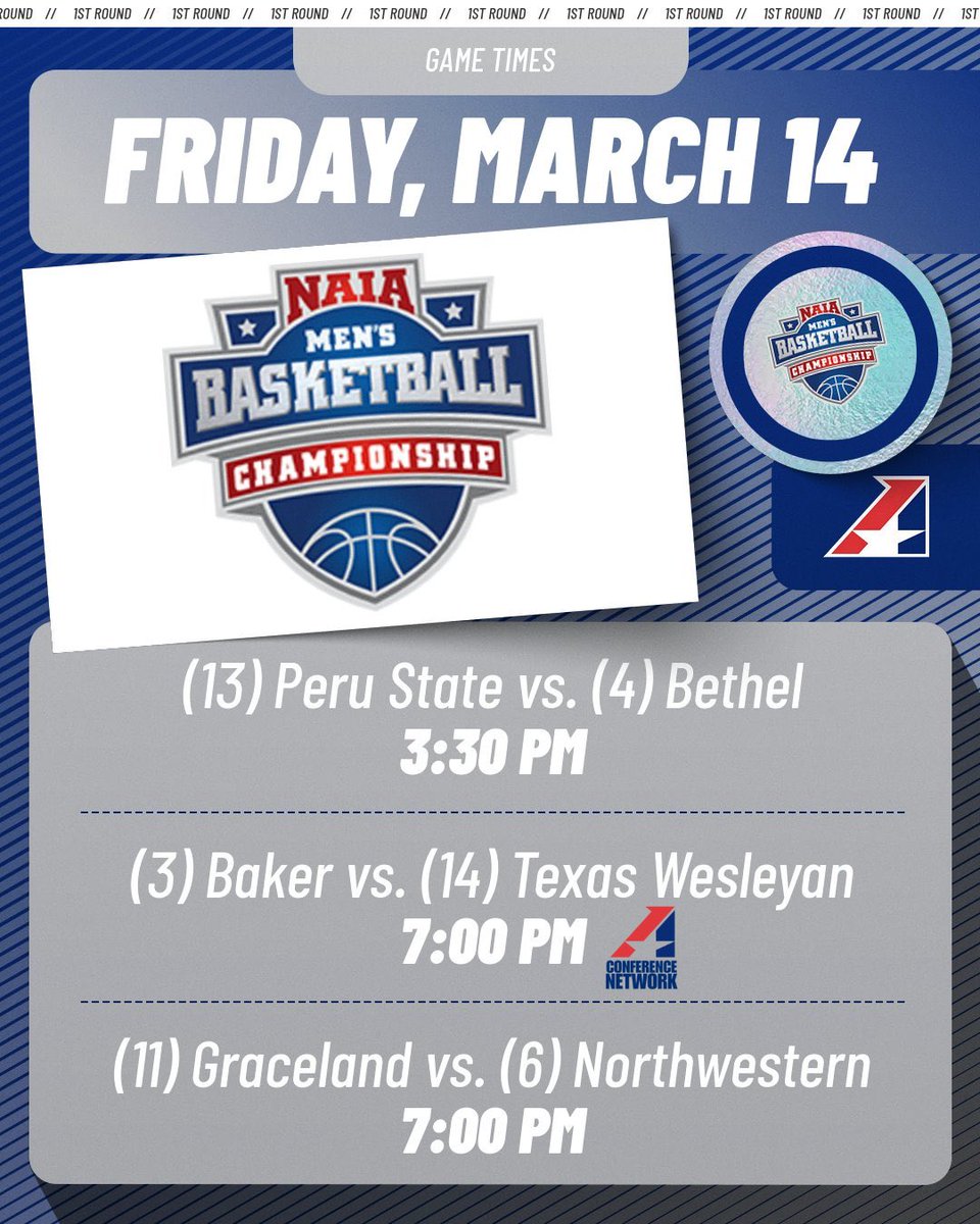 MEN’S BASKETBALL: The NAIA Men’s Basketball national tournament begins today! Check out the tip-off times for the teams representing The Heart.
