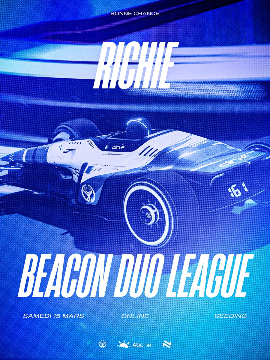 Teskad (@teskadgg) on Twitter photo Le retour de la Beacon, c'est demain ! Et cette fois-ci, elle sera jouรฉe en duo : <a href="/Richie1308_TM/">Richie</a> sera accompagnรฉ de <a href="/MeliooTM/">OSV Melioo</a> (<a href="/OservEsport/">OSV | #OSVWIN ๐ด</a>) pour la compรฉtition !
Rendez-vous ร 14h pour le seeding ร suivre sur twitch.tv/dnf_tv ! Le retour de la Beacon, c'est demain ! Et cette fois-ci, elle sera jouรฉe en duo : <a href="/Richie1308_TM/">Richie</a> sera accompagnรฉ de <a href="/MeliooTM/">OSV Melioo</a> (<a href="/OservEsport/">OSV | #OSVWIN ๐ด</a>) pour la compรฉtition !
Rendez-vous ร 14h pour le seeding ร suivre sur twitch.tv/dnf_tv !