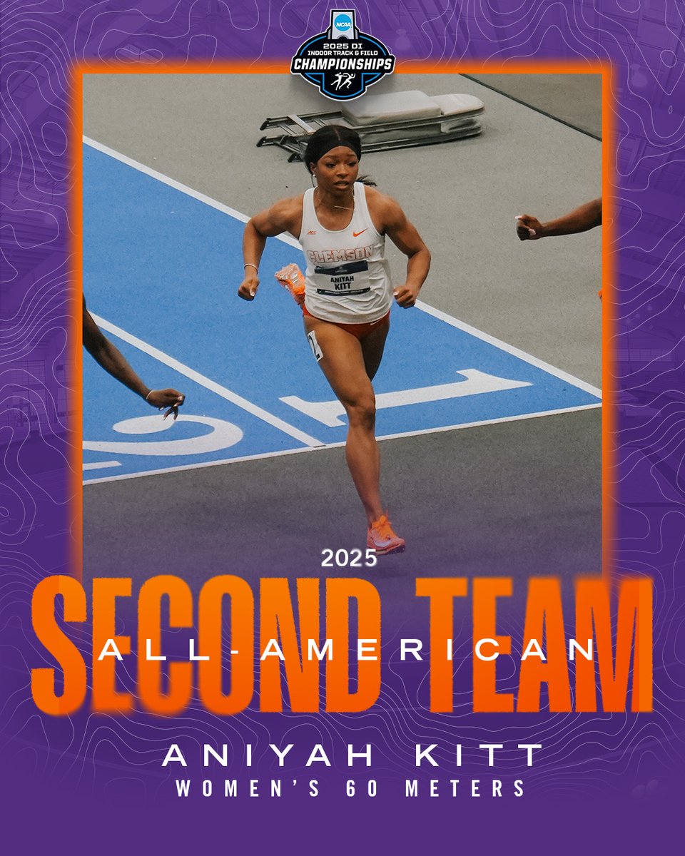 Second Team All-American 🔥

Congrats to Aniyah Kitt on her first NCAA appearance as a Tiger! The freshman ran 7.27 in the 60 meters to finish 11th overall!🐅