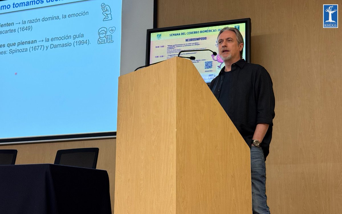 biomedicasunam's tweet image. Presenta el Dr. Francisco Sotres Bayón el Seminario Institucional: “El cerebro en alerta: cómo las emociones guían nuestras decisiones de supervivencia” en la Semana del Cerebro Biomédicas 2025 | #BrainAwarenessWeek #BrainWeek