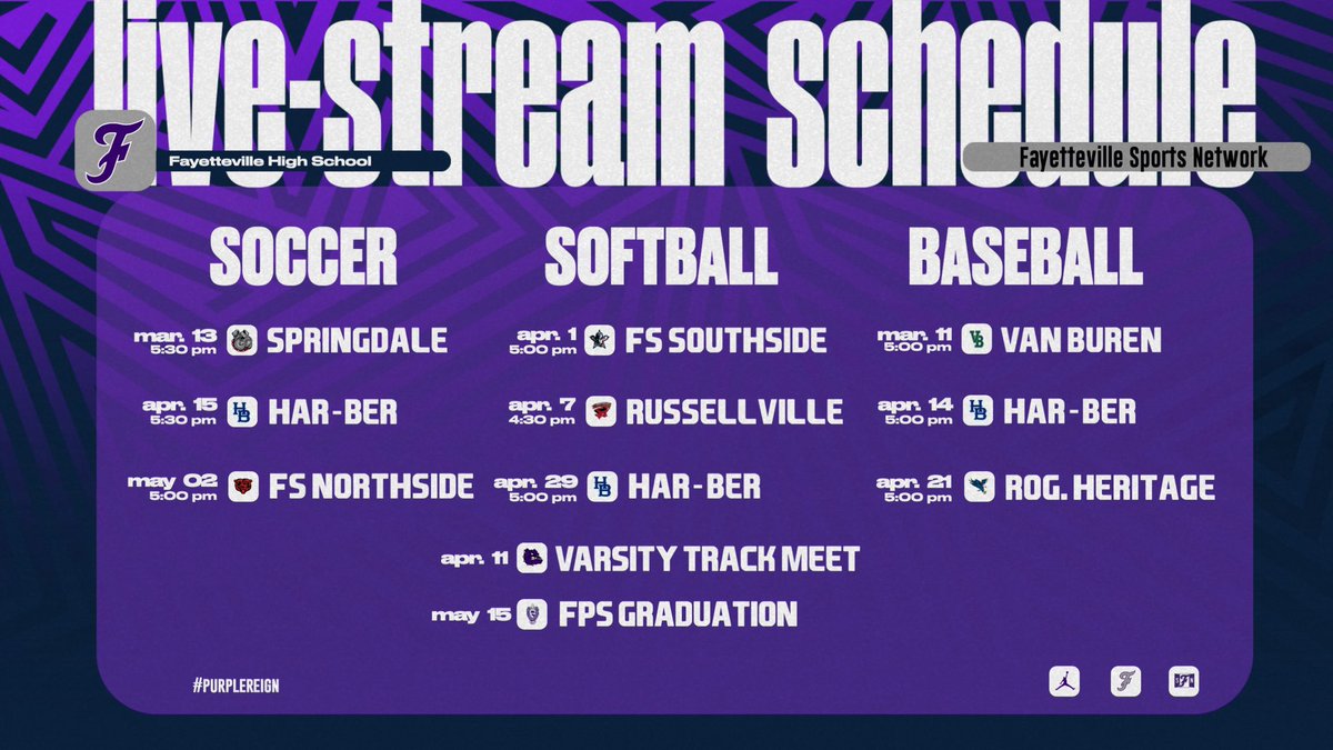 Spring Broadcast live-stream schedule is here! Be sure to tune in after spring break!!