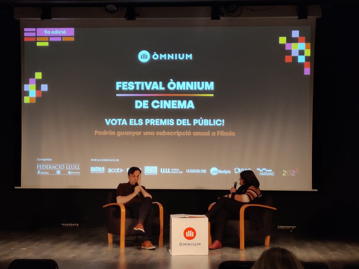 Festival Òmnium de Cinema, avui a L'Hospitalet i hem gaudit de la presència de l'Ivan Morales, director del curt "Sushi"