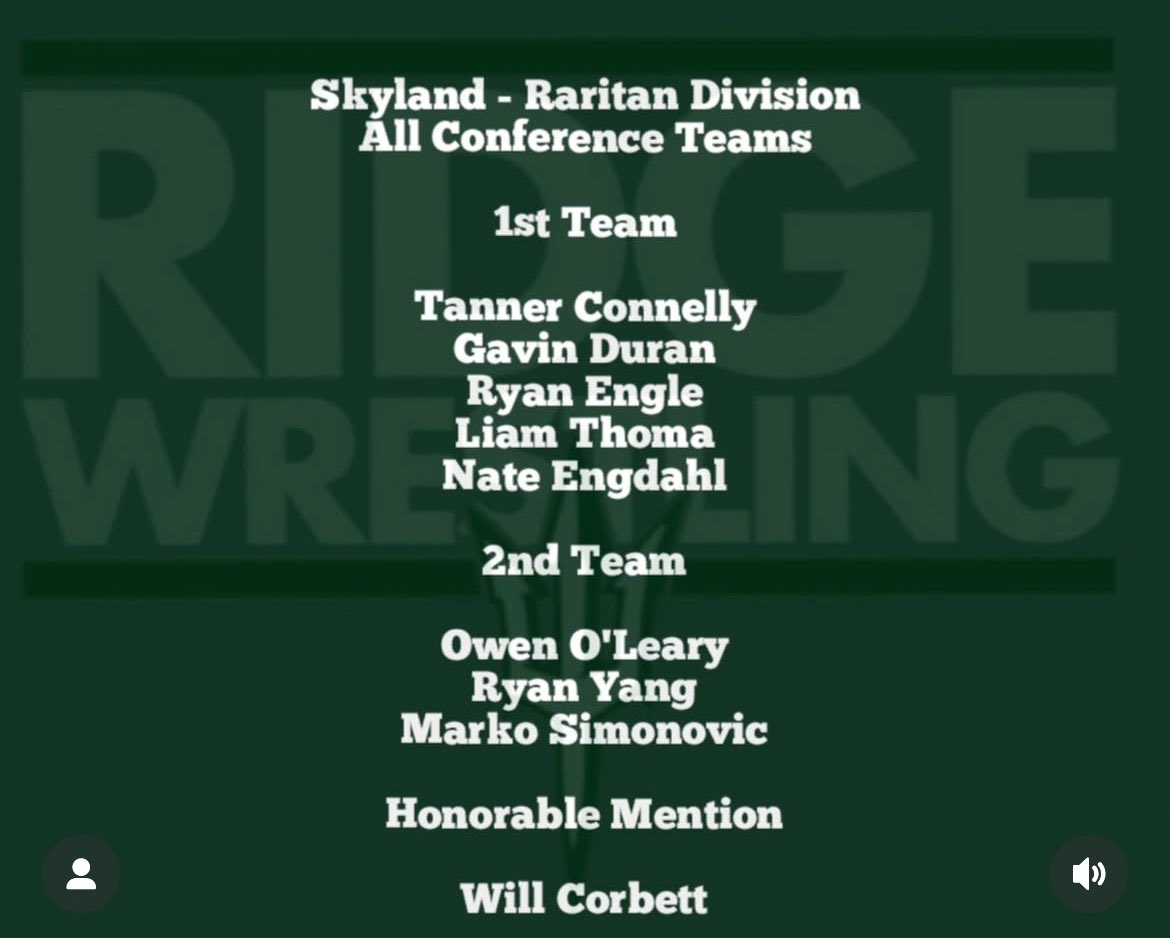 First team All Conference wrestling!