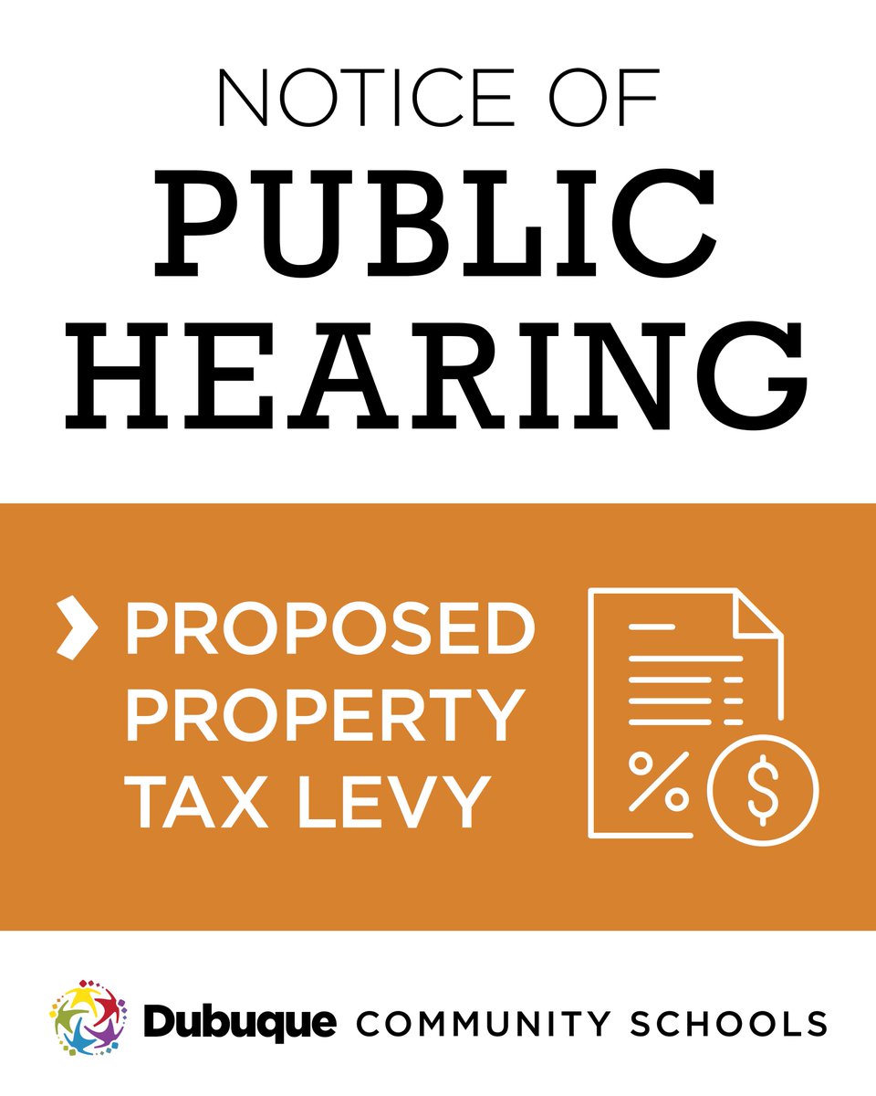The district released its Notice of Public Hearing – Proposed Property Tax Levy FY2026 to be held on 4/7/25 at 4 p.m. The actual levy may be lower, but not higher, than what is included in the proposed tax levy notice. VIEW THE FULL NOTICE: dbqsch.org/proposed-levy-…