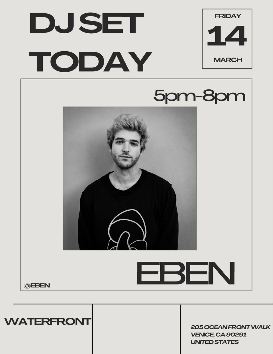 Set today at The Waterfront in Venice! Pull up and catch a vibe in the cold weather