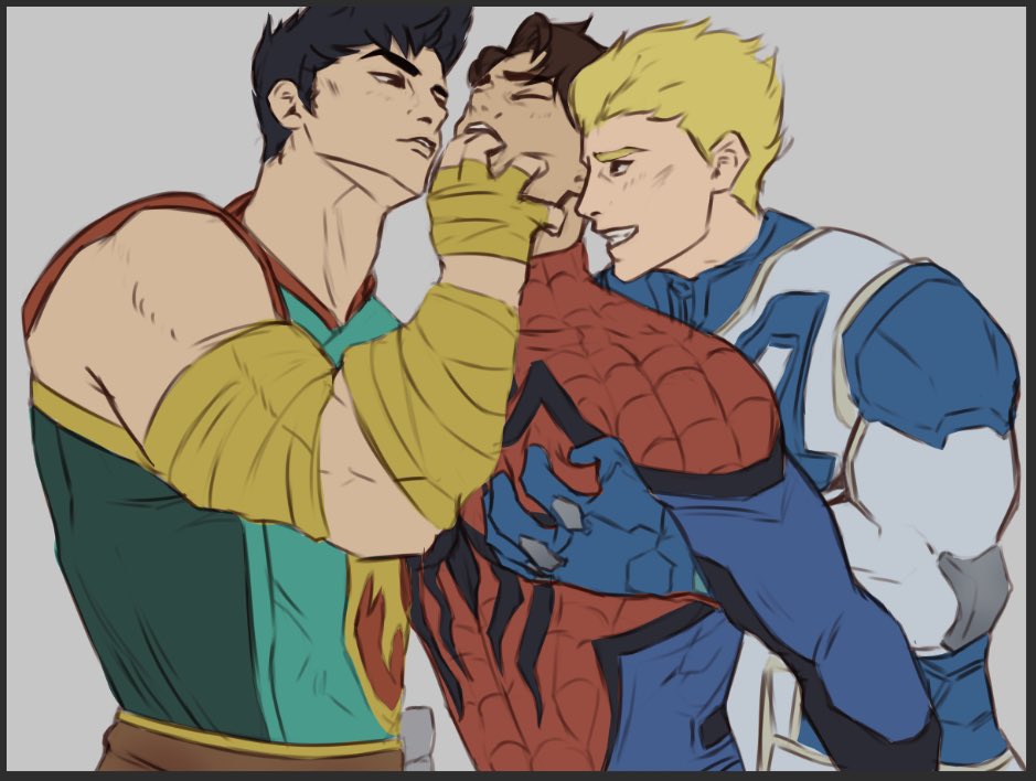 wip but what’s their ship name… spiderfist-torch? spidertorch-fist? humanfistman? 
#marvelrivals