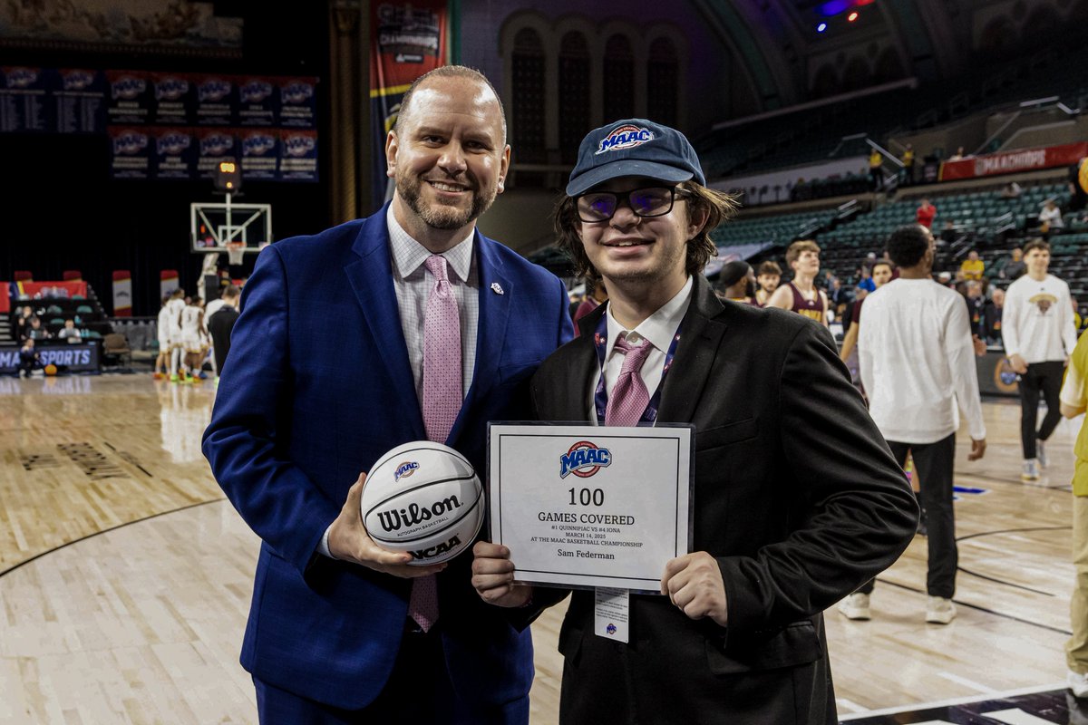 #MAACHoops (@maachoops) on Twitter photo What a season for our MAAC media too! βοΈ
<a href="/Sam_Federman/">Sam Federman</a> of <a href="/mid_madness/">Mid-Major Madness</a> has covered 100 games this year
The MAAC appreciates your coverage !
#MAACHoops What a season for our MAAC media too! βοΈ
<a href="/Sam_Federman/">Sam Federman</a> of <a href="/mid_madness/">Mid-Major Madness</a> has covered 100 games this year
The MAAC appreciates your coverage !
#MAACHoops