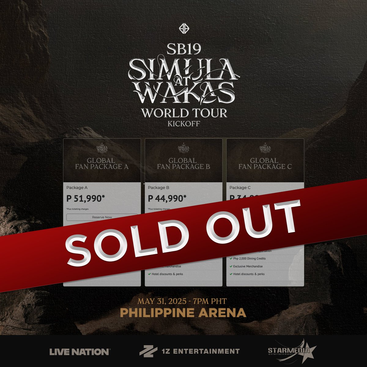 "PANO HIHIGITAN ANG SAGAD NA?"

INTERNATIONAL PACKAGE SOLD IN 2 MINS!!!!! 😭😭😭

A'TIN NAGPANIC NA
SB19 CONCERT ON SALE
<a href="/SB19Official/">SB19 Official</a> #SB19
#SaWWorldTourKickoff