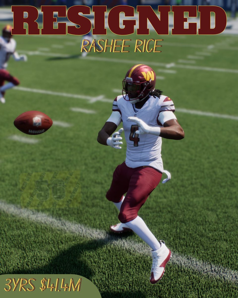 We have officially resigned HB Jonathan Taylor and WR Rashee rice.