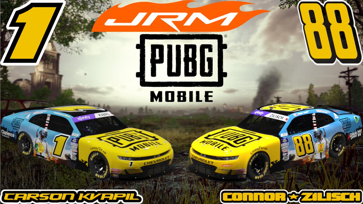 Stein_Designs's tweet photo. Carson Kvapil #1 &amp; Connor Zilisch #88 PUBG Mobile Chevrolet. https://t.co/YDP9EGg4my