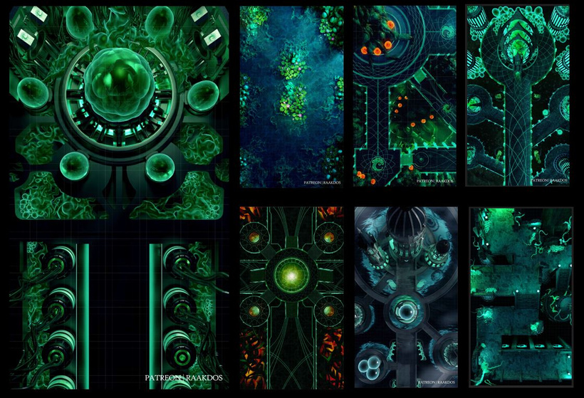 RakdosBattlemap's tweet image. It's #SelfPromoSaturday time again for the #ttrpgcommunity!  
This week, I made a new map for the Simic Combine.    
Share your promo below, tell me what you do, and comment if you can. #dnd #ttrpg #gaming #boardgame #ttrpgfamily #battlemap #mtg #mtgart #Ravnica