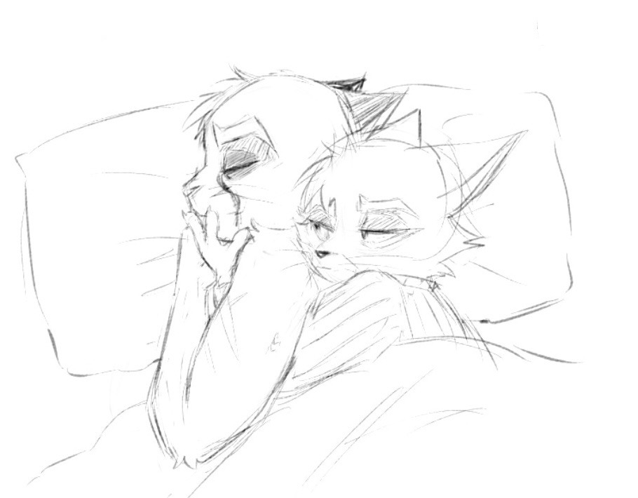 thisisanerror_'s tweet photo. #vikdecai from September 25, 2023.
I really liked how this one came out, the position of Mordecai’s hand over Viktor’s lip is awkward but I think it works lol. Like he’s tugging the corners to make him frown while he’s asleep. https://t.co/mqufOVVM1j